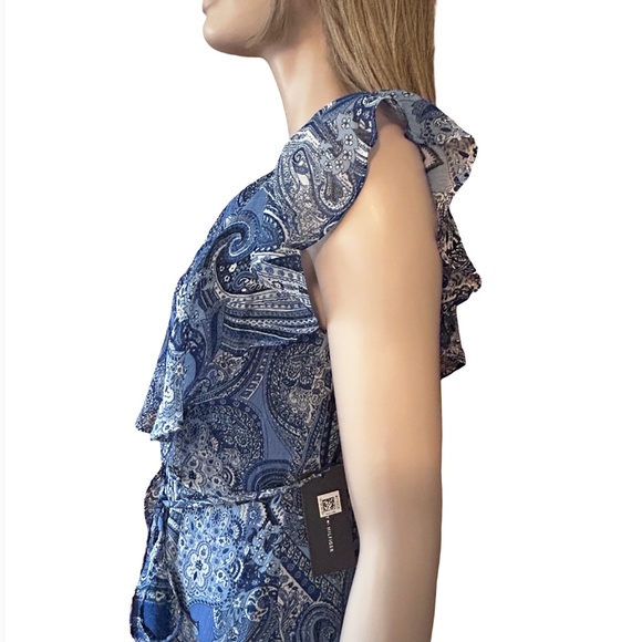 Tommy Hilfiger Dress Ruffles Tiered Paisley Flowy Fluttery Whimsical - Picture 10 of 16